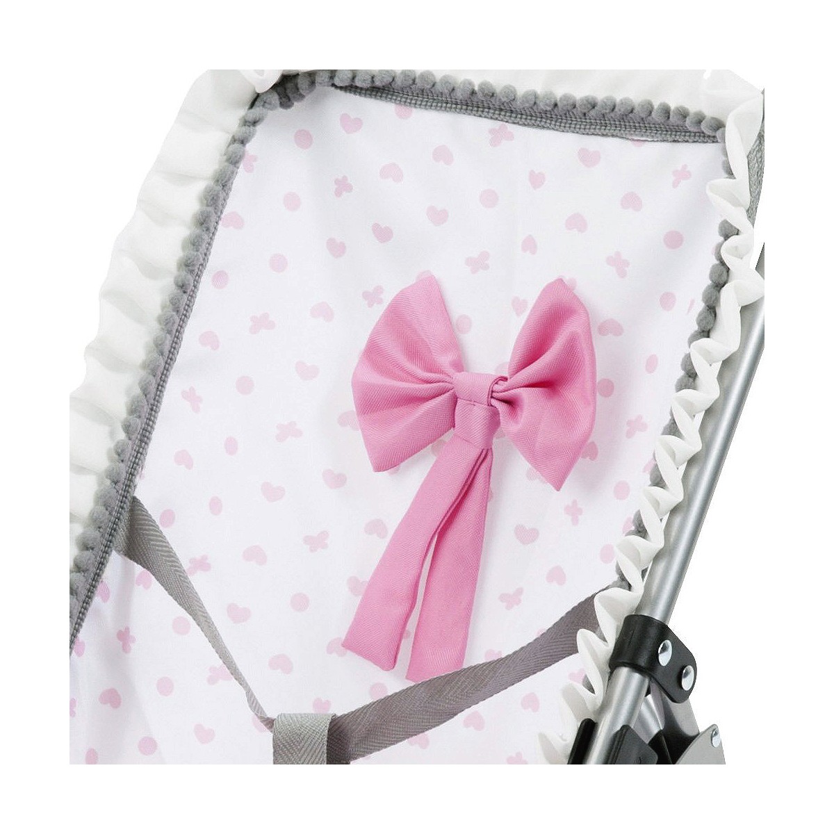 Stol til Dukker Reig Paraply Hvid Pink Mol